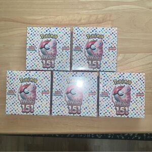 5 x Sealed 151 Pokemon Japanese Booster Boxes